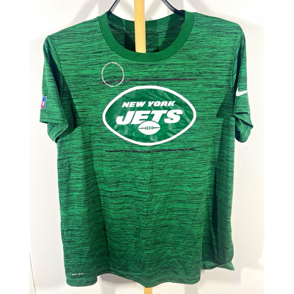 Nike New York Jets Dri-FIT Shirt Mens Green NFL Football Short Sleeve Tee XL